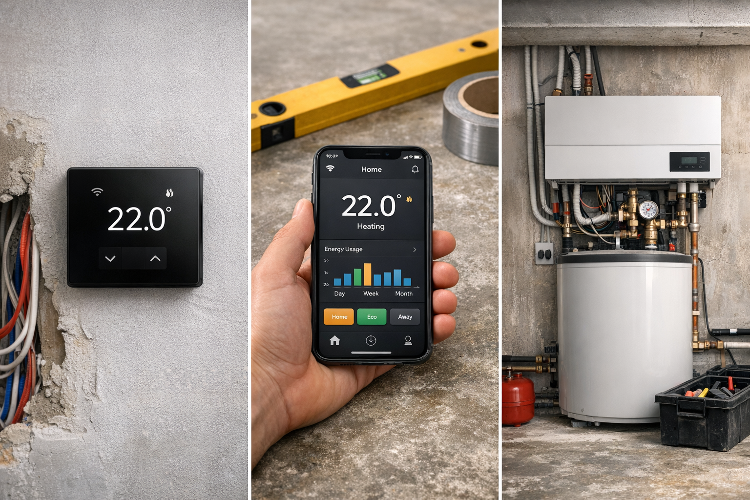 Inteligentny termostat, aplikacja mobilna i pompa ciepła – ogrzewanie podłogowe 2026