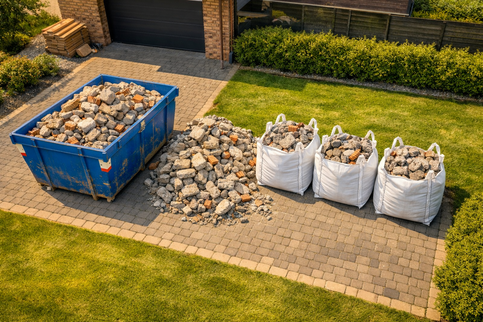 Kontener vs Big-Bagi z drona